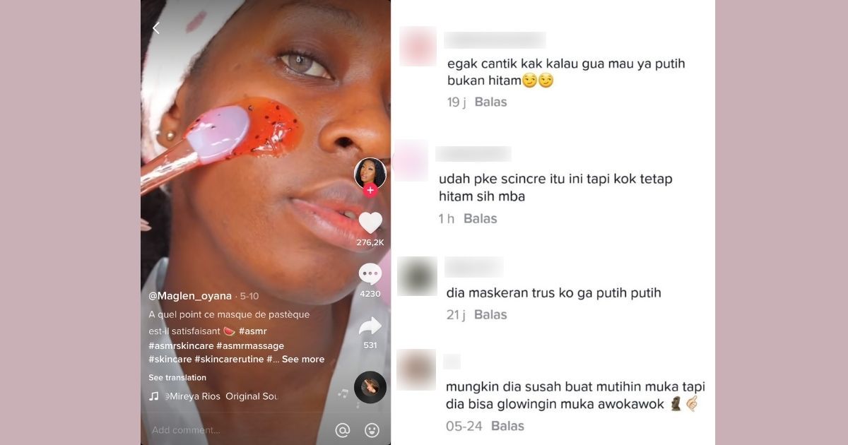It seems like Indonesian Netizens Behaving Badly Online is becoming a regular thing, with the latest instance involving them smearing the country’s good name by leaving racist comments directed at a @Maglen_oyana, a Black beauty influencer on TikTok. Screenshot from TikTok/@Maglen_oyana