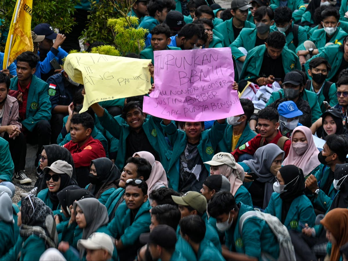 Indonesian students protest rumored delay of 2024 election