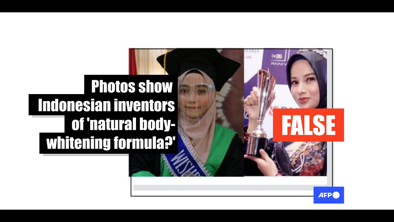 These photos do not show Indonesian 'natural body-whitening formula' inventors