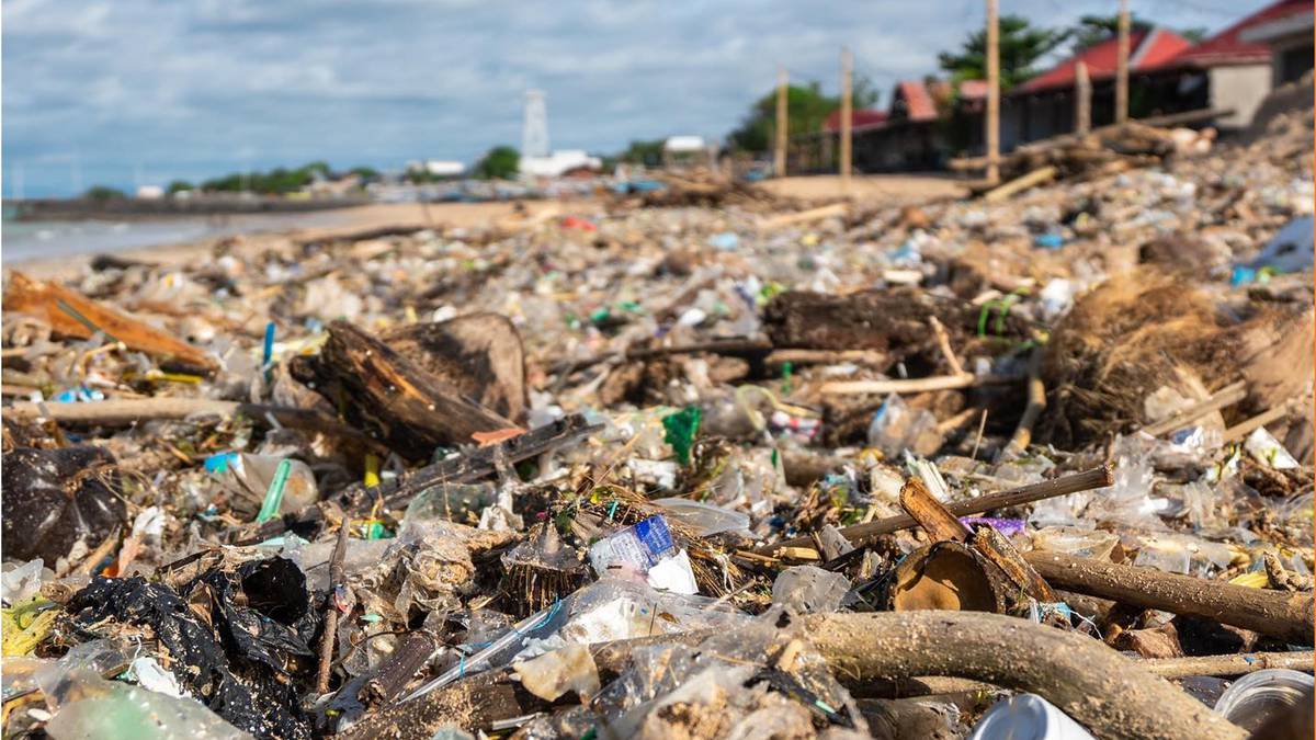 Pictures of Bali’s monsoon ‘garbage season’ leave tourists appalled on plastic beaches