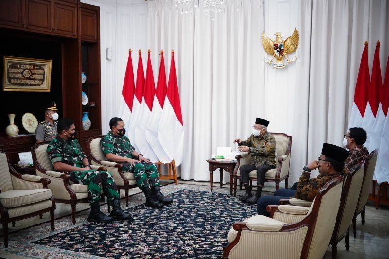 VP Amin calls on TNI commander to maintain Papua's security