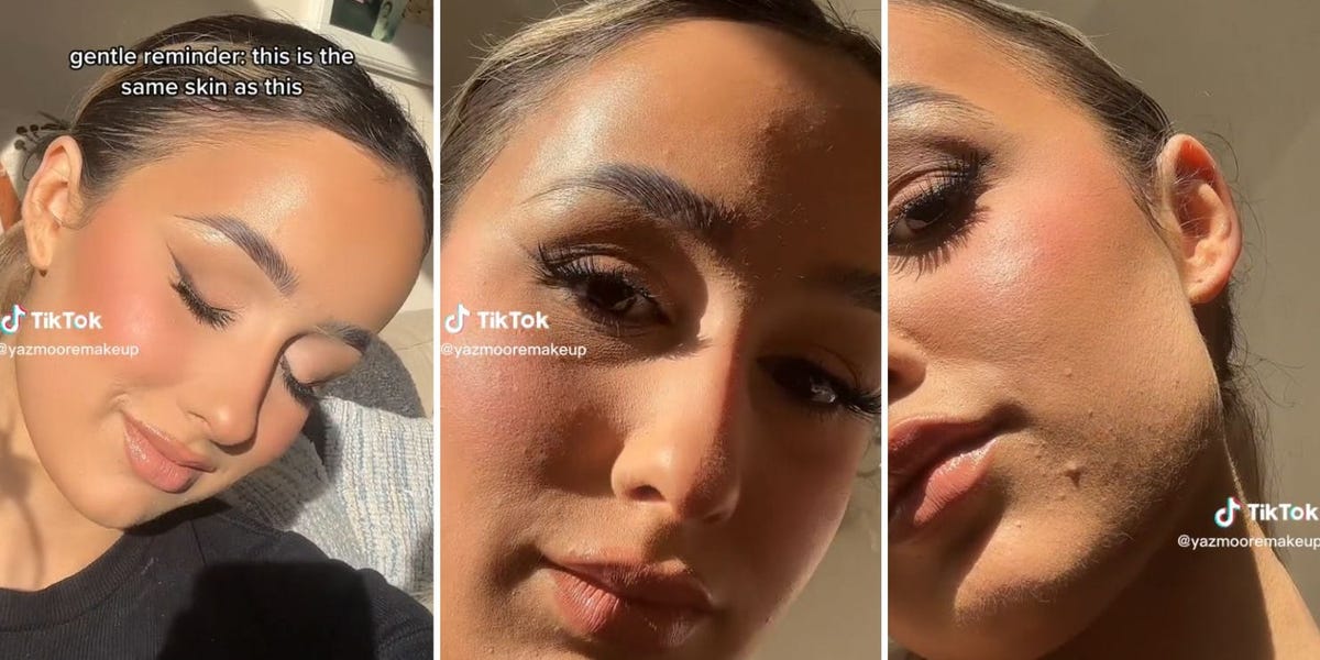 Beauty Tiktokers' Unfiltered Makeup Videos Reveal Real Skin Texture