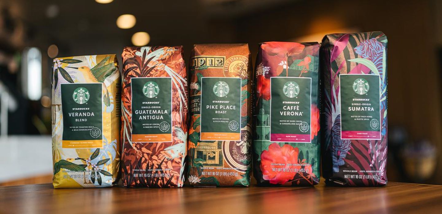 Starbucks debuts new whole bean coffee packaging in Canada