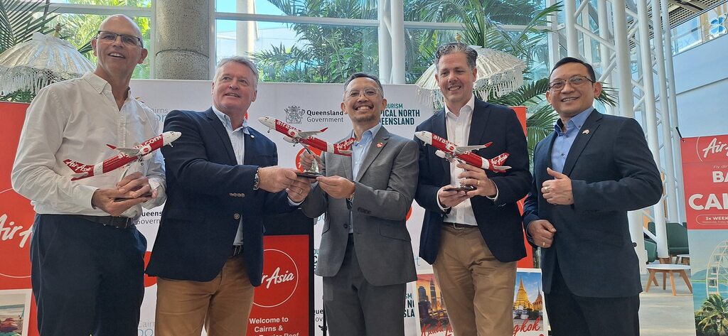 First AirAsia flight from Indonesia lands in Cairns, promising 15,000 annual visitors and boosting Queensland exports