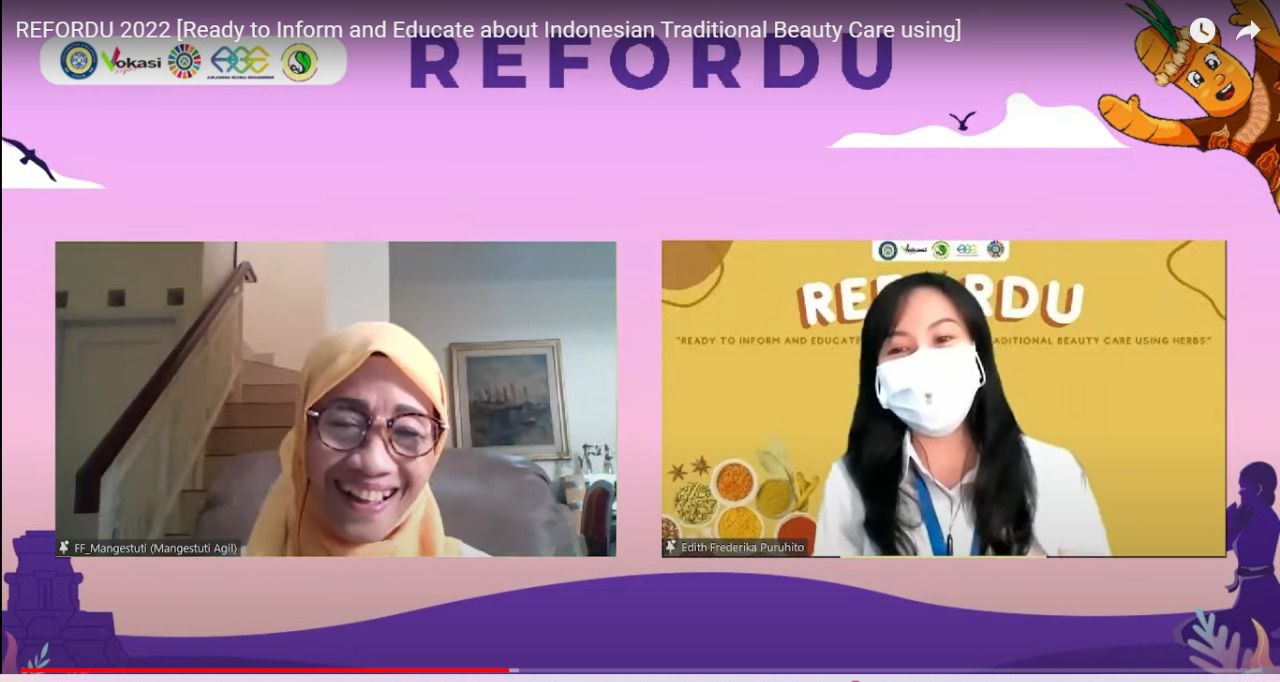 BATTRA Student Association introduces Indonesian herbal beauty treatment to the international audience through REFORDU webinar